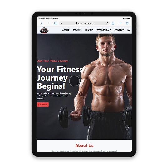 Modern, Responsive Gym Website Gym Website